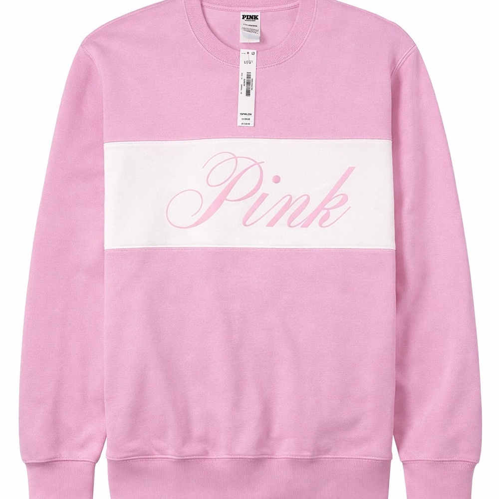 Victoria's Secret Pink Sweatshirt - Pink and White